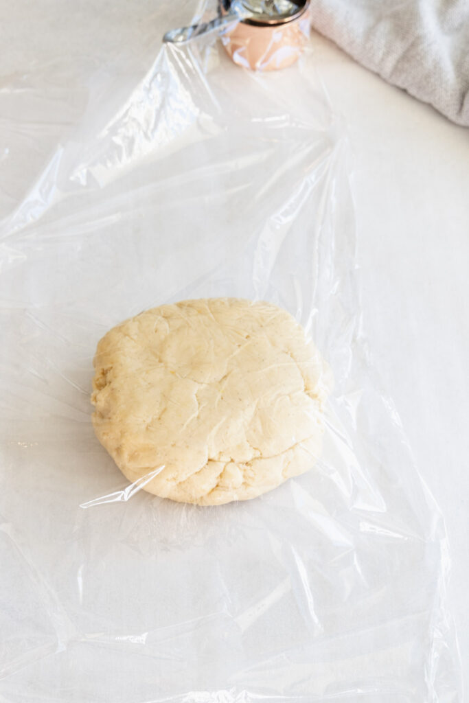 Cookie dough ready for baking rolling