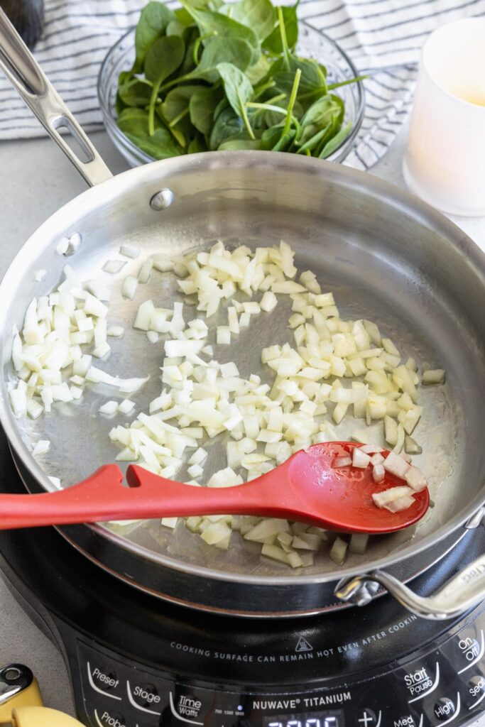 Sautéing Onion until translucent