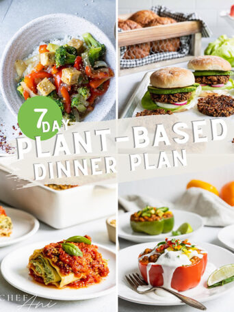 7-day Plant-based Dinner Plan ebook cover.